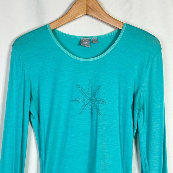 Icebreaker Merino Wool Top Baselayer Nature Lite Long Sleeve Slim Fit Womens M - Picture 4 of 16